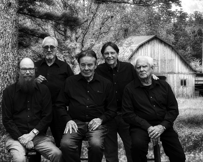 Black and white band photo